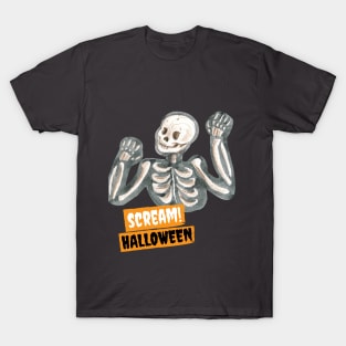 Scream Halloween Skeleton T-Shirt